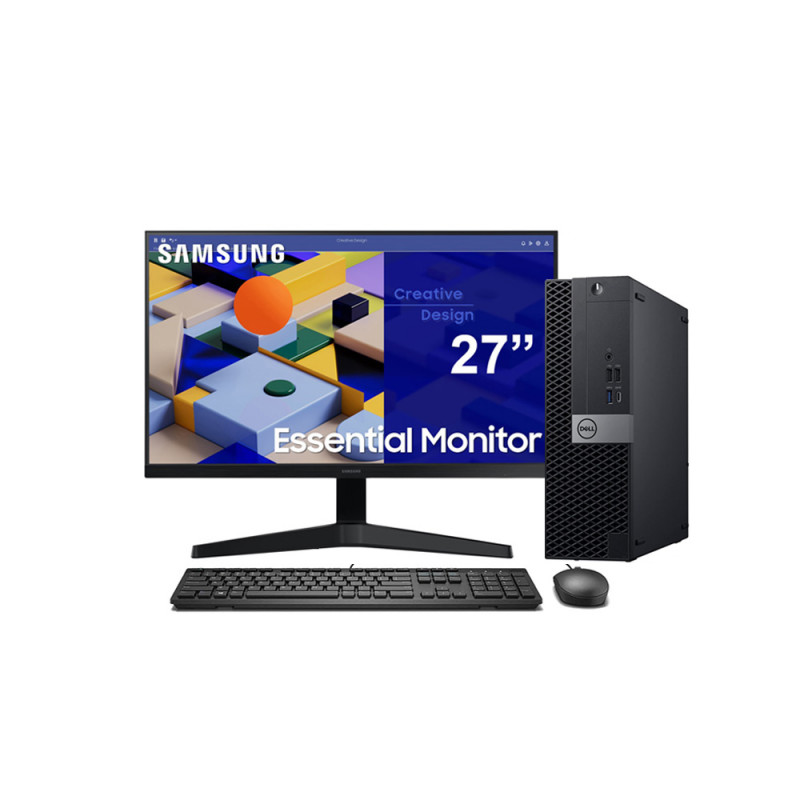 Σετ Υπολογιστή Dell 7050 sff - intel core i5 6600 - 16GB DDR4 - SSD 256GB - NEW Samsung 27" IPS FHD - Windows 10 Pro - Refurbished Grade A+
