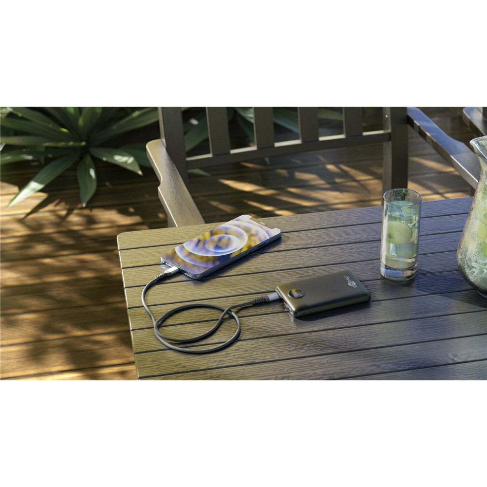 Power Bank Compact 10,000 mAh, goobay 65868 γρήγορης φόρτισης Power Bank Compact 10,000 mAh, goobay 65868 γρήγορης φόρτισης