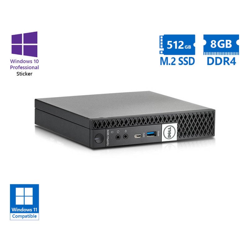 Dell Optiplex 5070 DM i5-9500T/8GB DDR4/512GB M.2 SSD/Grade A Refurbished PC