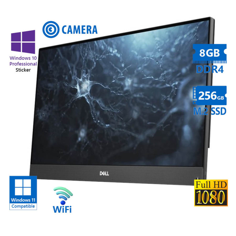 Refurbished Dell OptiPlex 7480 WiFi AIO w/Monitor 24” (FHD/i5-10500/8GB/256GB)