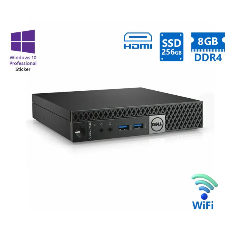 Dell Optiplex 7040 DM WiFi i5-6600T/8GB DDR4/256GB SSD/Grade A Refurbished PC