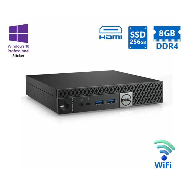 Dell Optiplex 7040 DM WiFi i5-6600T/8GB DDR4/256GB SSD/Grade A Refurbished PC