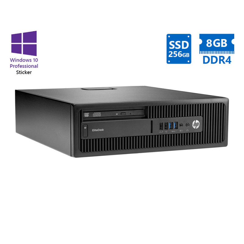 HP 800G2 SFF i5-6500/8GB DDR4/256GB SSD/DVD Grade A- Refurbished PC