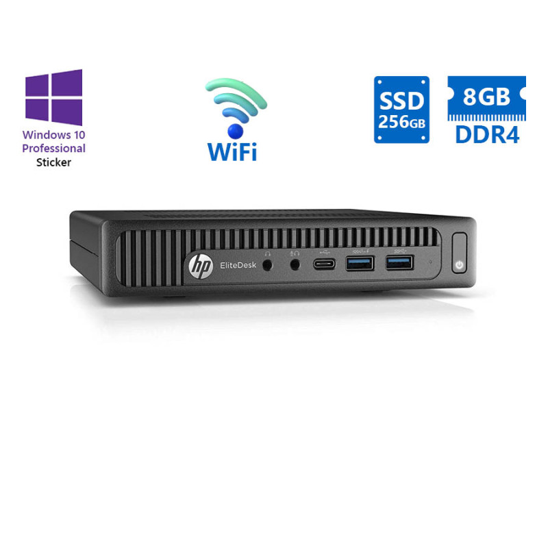 HP EliteDesk 800G2 mini pc refurbished (WiFi/i5-6500T/8GB DDR4/256GB SSD)