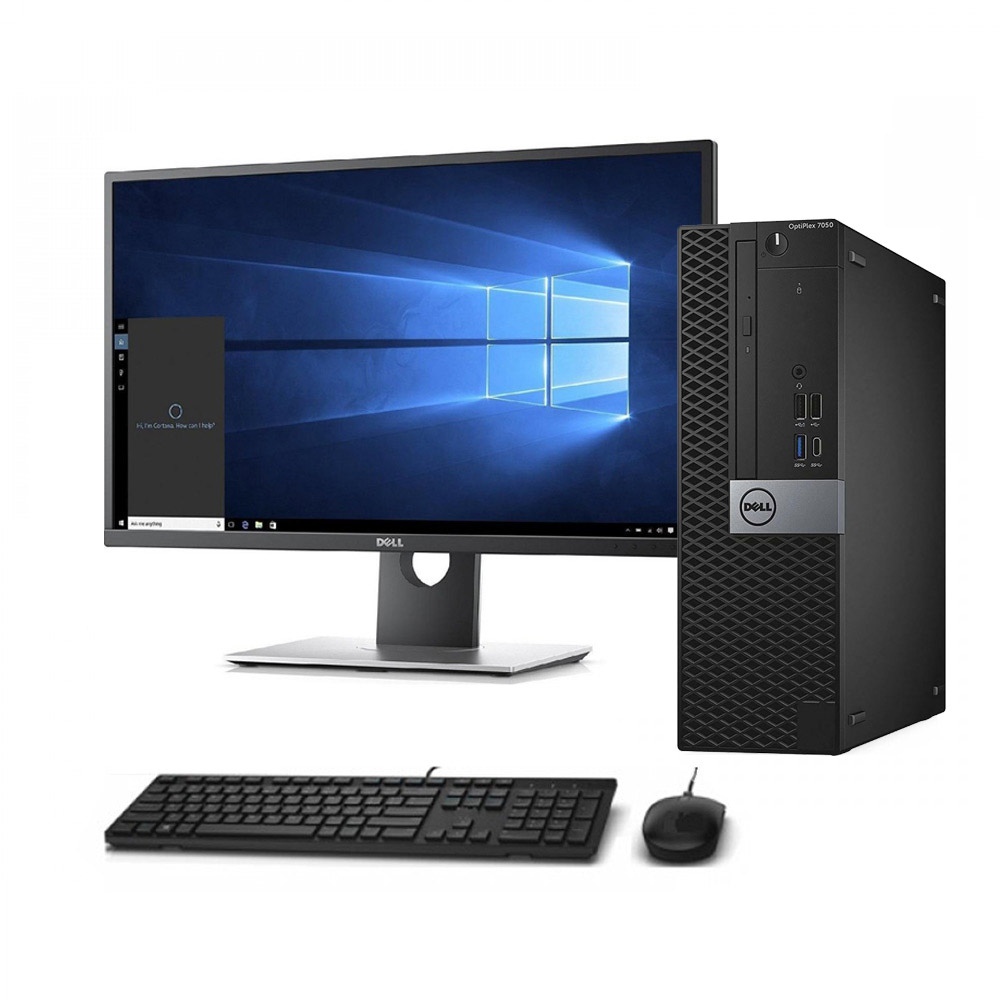 Σετ υπολογιστή με οθόνη 22" DELL Optiplex 7050 sff intel Core i5 7500 16GB DDR4  SSD 256GB Windows 10 Pro dvdrw Refurbished Grade A+ 