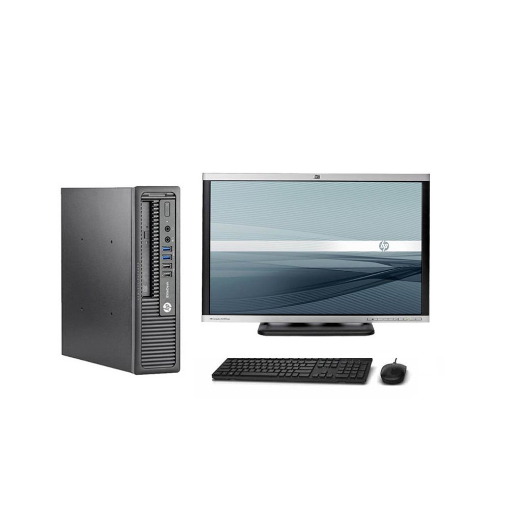 Σετ Υπολογιστή HP EliteDesk 800 G1 USFF - Intel Core i5 4590s - 8GB RAM - 128GB SSD - DVD -Οθόνη HP LA2005WG - Windows 10 Pro - Refurbished Grade A+
