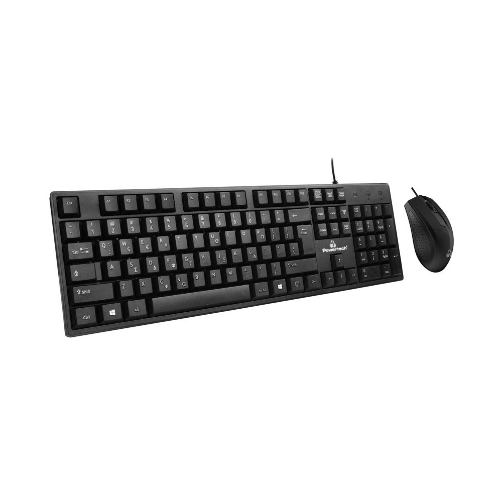 POWERTECH set ποντίκι & πληκτρολόγιο PT-1075, ενσύρματο, 1000dpi, μαύρο POWERTECH set ποντίκι & πληκτρολόγιο PT-1075, ενσύρματο, 1000dpi, μαύρο