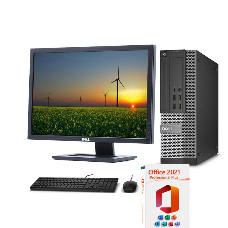 Computer Set Dell 790 sff - intel core i5 2400 - 8GB DDR3 - 256GB SSD - screen dell 22" - Windows 10 Pro - Office 21 Pro - Refurbished