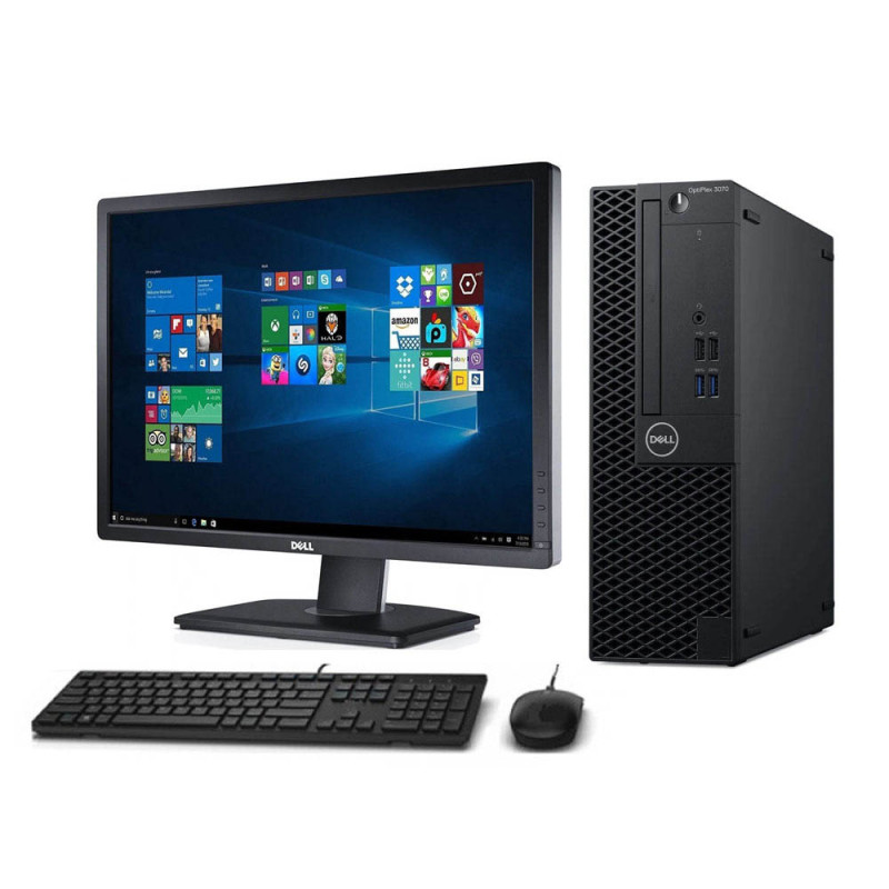 DELL Optiplex 3070 sff  i5 9500T 16GB DDR4 NVME SSD 256GB Windows 11 Pro Grade A+ με οθόνη Dell UltraSharp U2412M 24" FHD+ IPS