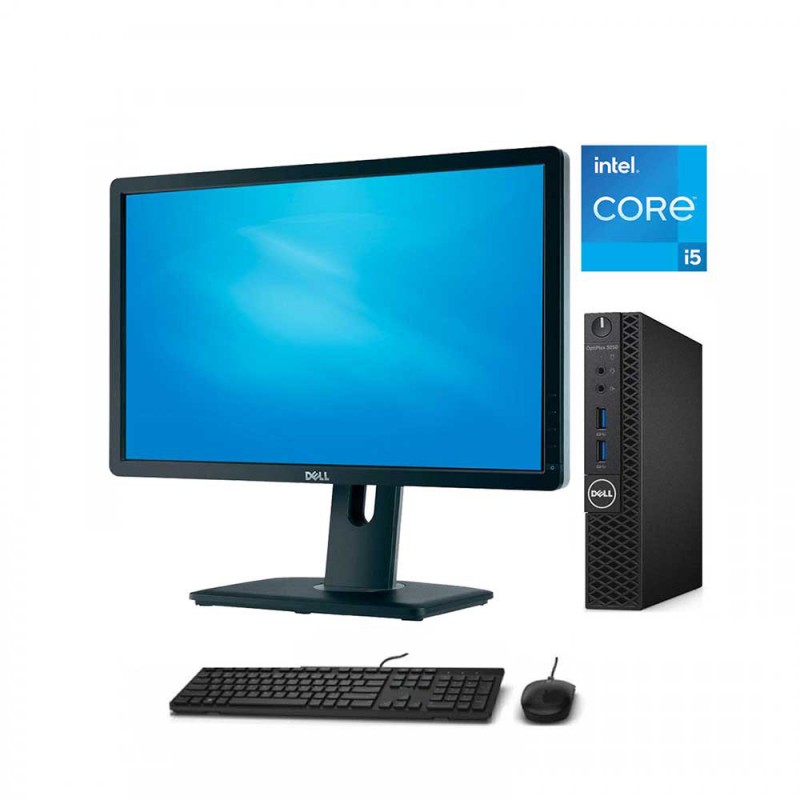 Computer Set Dell 3050 micro - intel core i5 6500t - 8GB DDR4 - SSD 256GB - Dell 22" FHD screen - Windows 10 Pro - Refurbished Grade A+