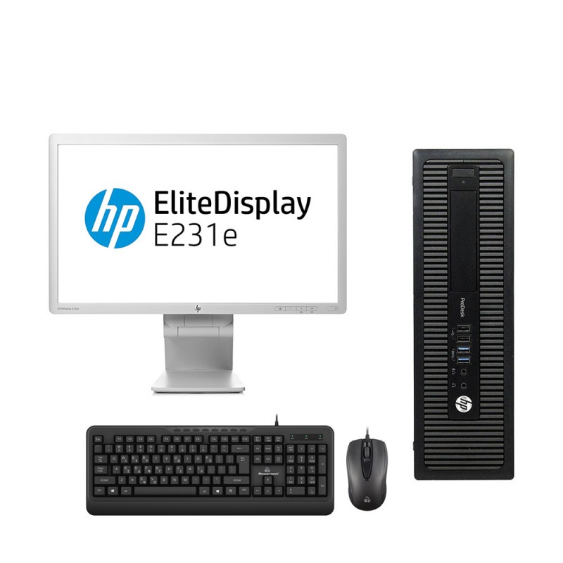 Υπολογιστής Hp prodesk 600 G2 SFF (Intel core i3 6320/16GB/256GB SSD/windows 10 Pro/Refurbished Grade A) με Oθόνη υπολογιστή HP EliteDisplay E231e 23-in IPS LED