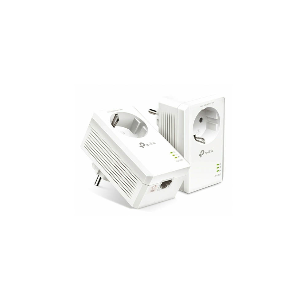 TP-LINK TL-PA7017P KIT v4 Powerline Dual for Wired Connection with Passthrough Socket and Gigabit Ethernet Port
