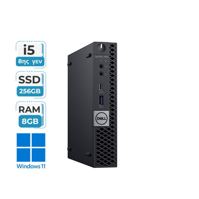 DELL Optiplex 7060 Micro intel core i5 8400T 8Gb Ram 256GB SSD Windows 11 Pro Refurbished Grade A+