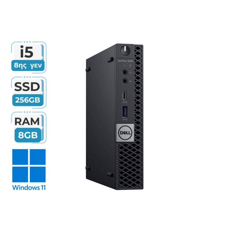 Refurbished PC Dell Optiplex 5060 Micro (intel Core i5-8500T/8GB RAM/256GB SSD/Windows 11 Pro/Grade A+)