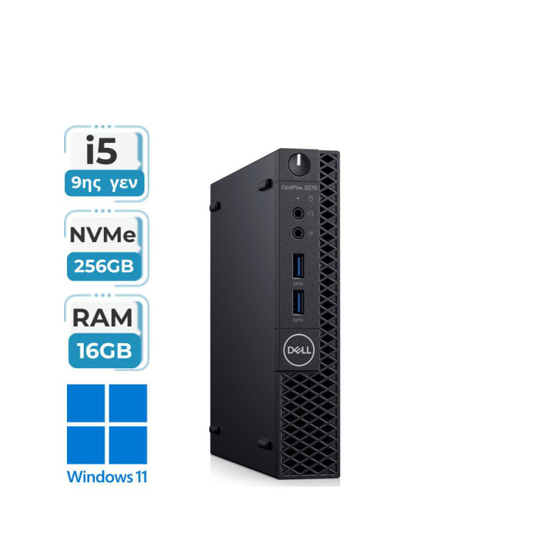 DELL Optiplex 3070 micro pc i5 9500 wifi onboard 16GB DDR4 NVMe SSD 256GB Windows 11 Pro - Refurbished Grade A+