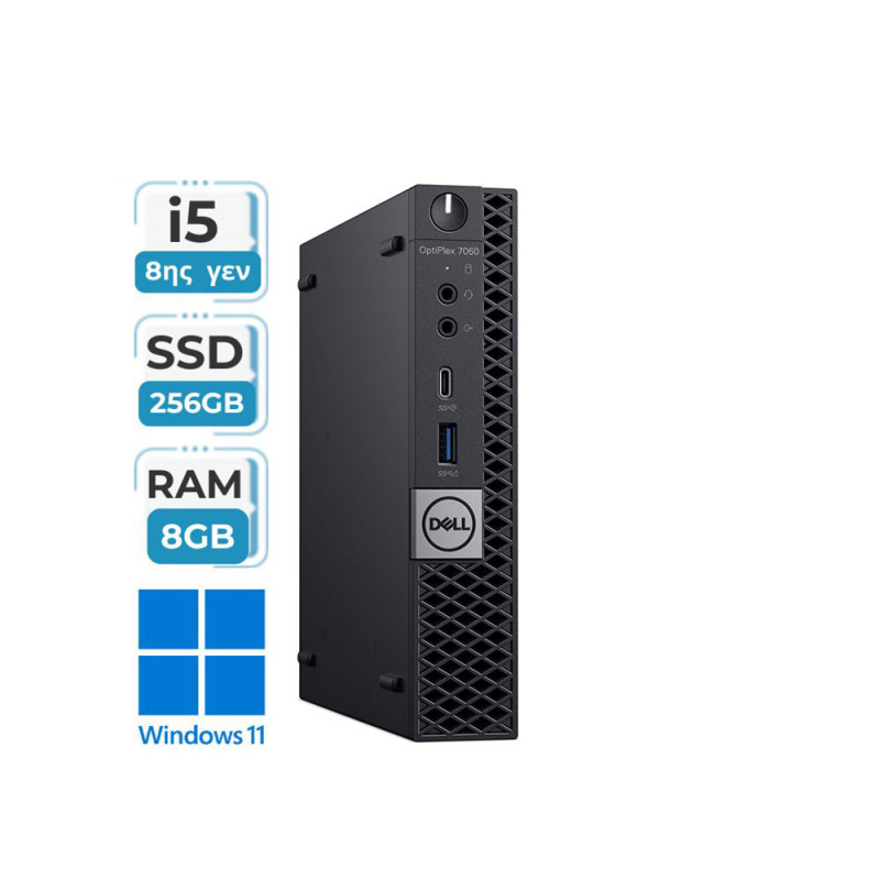 DELL Optiplex 7060 Micro intel core i5 8400T 8Gb Ram 256GB SSD Windows 11 Pro Refurbished Grade A+