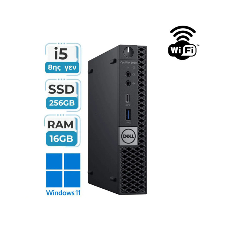 Dell Optiplex 5060 Micro Wifi ONBoard (intel Core i5-8500T/16GB RAM/256GB SSD/Windows 11 Pro/Grade A+)