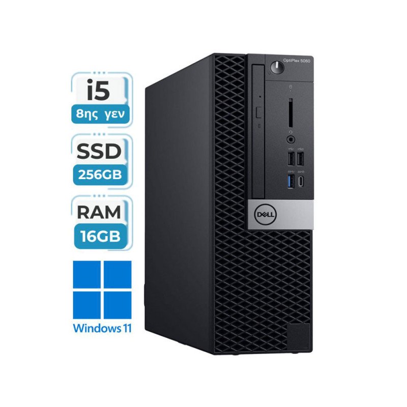 DELL Optiplex 5060 sff intel core i5 8400/16GB DDR4/256GB SSD/Windows 11 Pro/Refurbished GA+