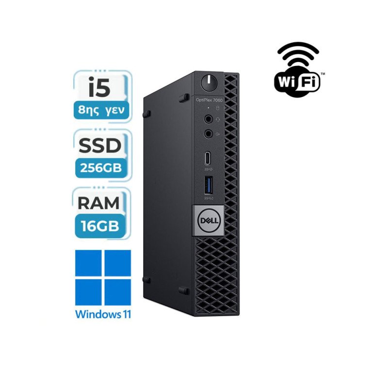 DELL Optiplex 7060 Micro WiFi ONBoard (core i5-8500T/16GB/256GB/W11 Pro)