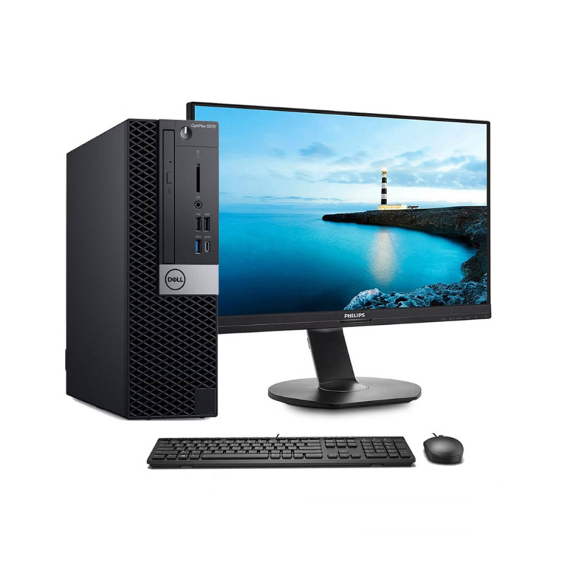 Σετ υπολογιστής DELL Optiplex 5070 sff με οθόνη Philips 241B7QUPEB IPS 24"