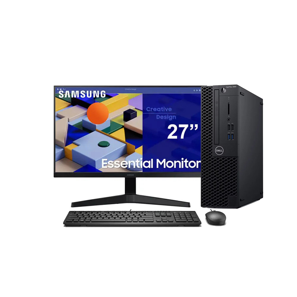 Σετ Υπολογιστή Dell 3060 sff - intel core i5 8400t - 16GB DDR4 - SSD 256GB - NEW Samsung 27" IPS FHD - Windows 11 Pro - Refurbished Grade A+ Σετ Υπολογιστή Dell 3060 sff - intel core i5 8400t - 16GB DDR4 - SSD 256GB - NEW Samsung 27" IPS FHD - Windows 11 Pro - Refurbished Grade A+