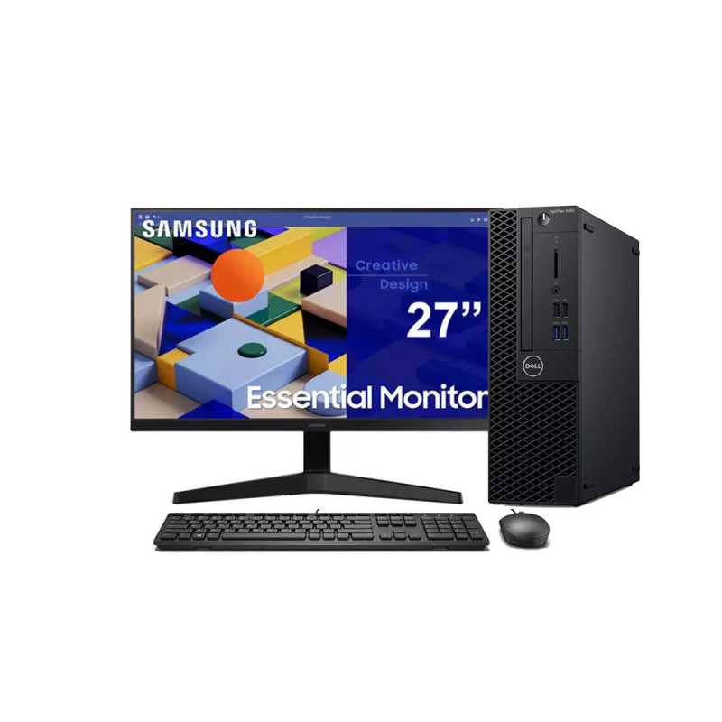 Σετ Υπολογιστή Dell 3060 sff - intel core i5 8400t - 16GB DDR4 - SSD 256GB - NEW Samsung 27" IPS FHD - Windows 11 Pro - Refurbished Grade A+