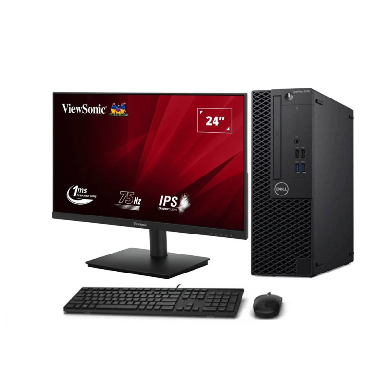 Set PC DELL Optiplex 3070 sff 9th gen  - VIEWSONIC MONITOR VA240-H-2 23.8" IPS HDMI 1ms 75H καινούργια
