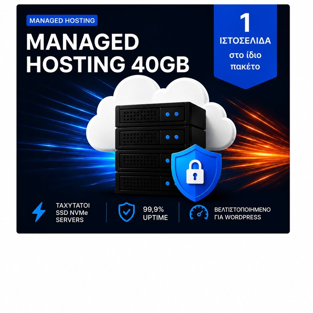 Managed Hosting 40GB - 3 Μήνες