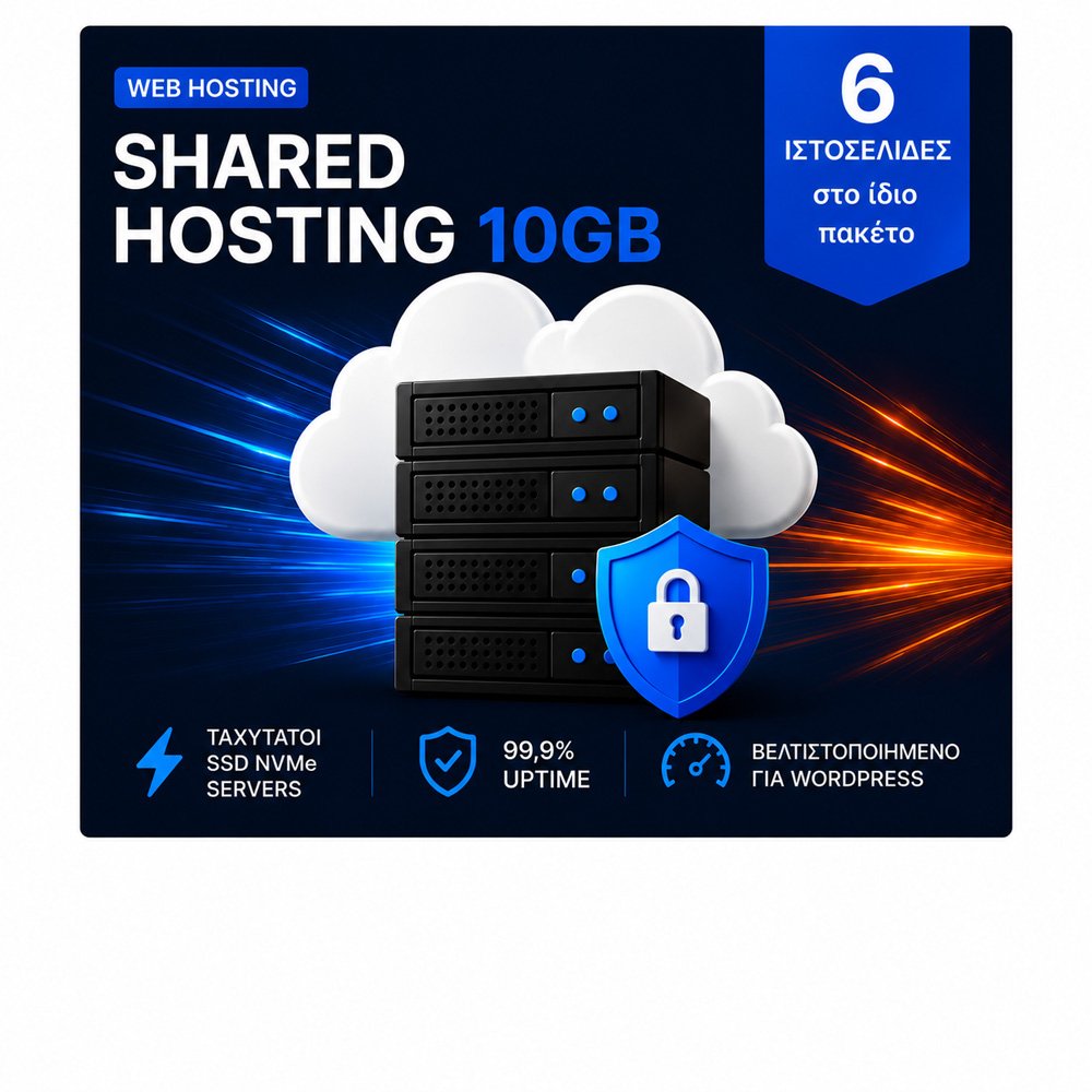 Shared Hosting 10GB - 12 Μήνες