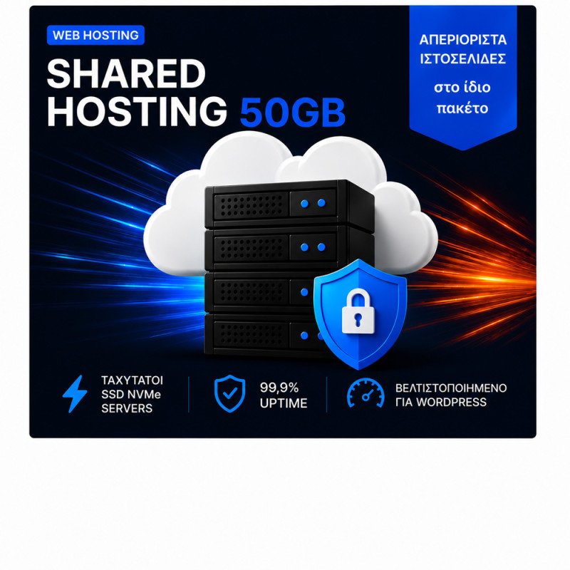 Shared Hosting 50GB - 12 Μήνες